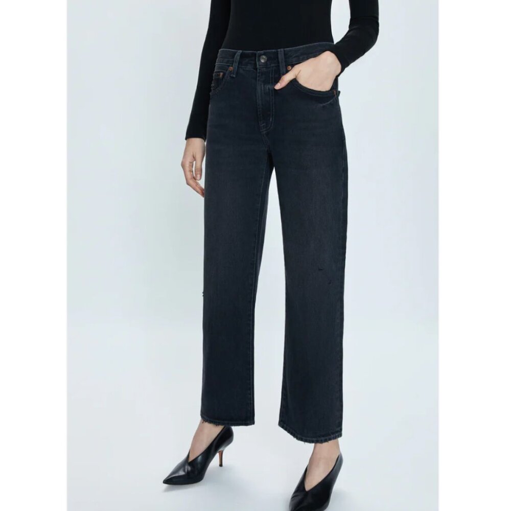 PISTOLA Lexi Mid-Rise Bowed Straight Jeans in Mercury Sz 30 - NWT!!